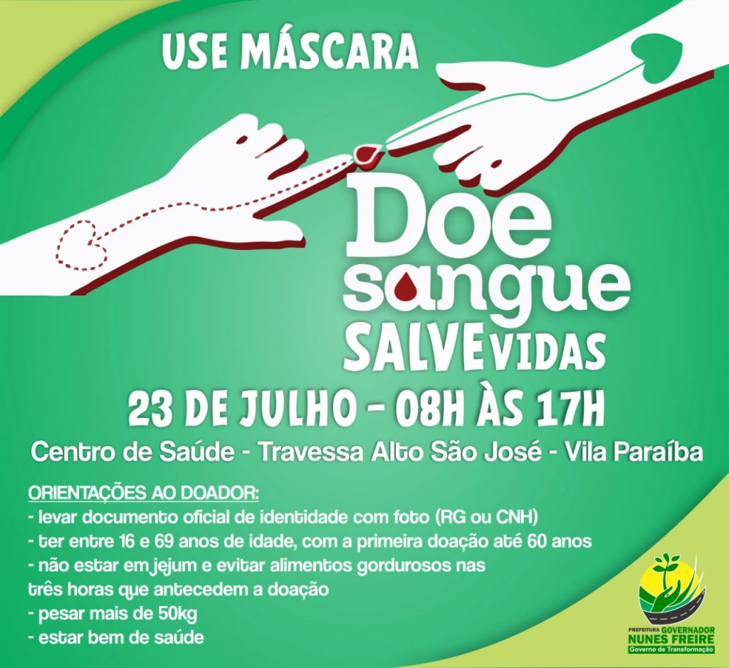 Secretaria Municipal De Saúde Realiza Campanha De Doação De Sangue Prefeitura Municipal De 7396